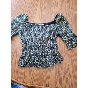 Glamorous Smock Waist Blouse Size 6 Petite